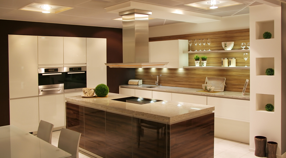 detail in a modern and new kitchen stone